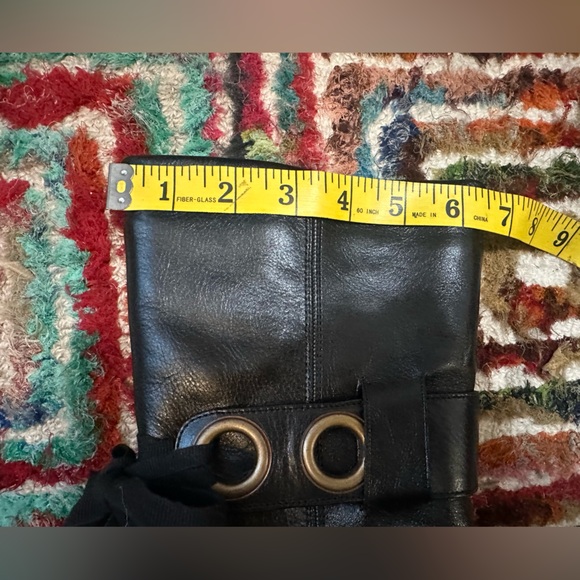 Fluevog VINTAGE LIKE NEW Sopranos Inge black mid-calf ribbon apron boot -9.5/10 - Picture 14 of 16